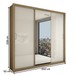 Guarda-Roupa Casal Absolut 3 Portas com Espelho Amêndola/Off-White - Panorama Móveis