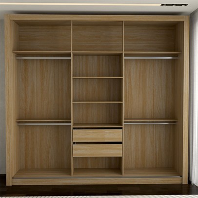 Guarda-Roupa Casal Absolut 3 Portas com Espelho Amêndola/Off-White - Panorama Móveis