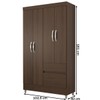 Guarda-Roupa Solteiro Londres 4 Portas 2 Gavetas Imbuia - Panorama Móveis