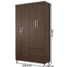 Guarda-Roupa Solteiro Londres 4 Portas 2 Gavetas Imbuia - Panorama Móveis