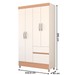 Guarda-Roupa Solteiro Londres 4 Portas 2 Gavetas Branco/Camarim - Panorama Móveis