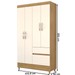 Guarda-Roupa Solteiro Londres 4 Portas 2 Gavetas Branco/Camarim - Panorama Móveis