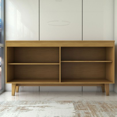 Aparador Buffet Royal 4 Portas Nature/Off White - Panorama Móveis