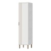 Paneleiro Glória 1 Porta 5 Prateleiras Branco Neve - Mx Móveis