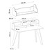 Mesa Escrivaninha Sofia com Prateleira Decorativa 100% Mdf Branco - Pnr Móveis