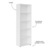 Mesa Escrivaninha Sofia com Estante para Livros Branco - Pnr Móveis