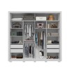 Guarda-Roupa Casal Romanus 2 Portas 4 Gavetas com Espelho Ripado Branco - Caemmun
