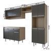 Cozinha Completa Emilia 9 Portas 1 Gaveta com Tampo Smart Preto/Grafite - Panorama Móveis