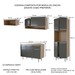 Cozinha Completa Emilia 9 Portas 1 Gaveta com Tampo Smart Preto/Grafite - Panorama Móveis