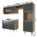 Cozinha Compacta Emilia 9 Portas 1 Gaveta para Pia Smart Preto/Grafite - Panorama Móveis