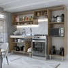 Cozinha Compacta Emilia 9 Portas 1 Gaveta para Pia Smart Preto/Grafite - Panorama Móveis