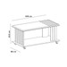Mesa de Centro Mila Frisada Cinamomo/Off White - Artely Móveis