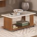 Mesa de Centro Mila Frisada Cinamomo/Off White - Artely Móveis