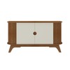 Balcão Buffet Vivaldi 2 Portas Ripado Cinamomo/Off White - Artely Móveis