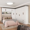 Guarda-Roupa Casal Modulado Hércules 11 Portas 6 Gavetas Branco - Carioca Móveis