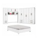 Guarda-Roupa Casal Modulado com Cama Hércules 11 Portas 6 Gavetas Branco - Carioca Móveis