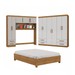 Guarda-Roupa Casal Modulado com Cama Hércules 11 Portas 6 Gavetas Cinamomo/Off White - Carioca Móveis