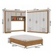 Guarda-Roupa Casal Modulado com Cama Hércules 11 Portas 6 Gavetas Cinamomo/Off White - Carioca Móveis