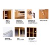 Cozinha Compacta Tulipa 6 Portas e 5 Gavetas Freijó/Branco/Mármore Branco - Tecno Mobili