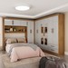 Guarda-Roupa Casal Modulado Hércules 11 Portas 6 Gavetas com Espelho Cinamomo/Off White - Carioca Móveis