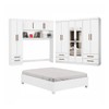 Guarda-Roupa Casal Modulado com Cama Hércules 11 Portas 6 Gavetas com Espelho Branco - Carioca Móveis