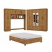 Guarda-Roupa Casal Modulado com Cama Hércules 11 Portas 6 Gavetas com Espelho Cinamomo - Carioca Móveis