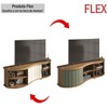 Rack para TV Até 75 Polegadas Magnum 1 Porta Ripada Flex Carvalho/Off White - Artely Móveis