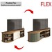 Rack para TV Até 75 Polegadas Magnum 1 Porta Ripada Flex Carvalho/Off White - Artely Móveis