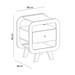 Mesa de Canto Theo 1 Gaveta com Usb Naturale/Branco - Artely