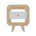Mesa de Canto Theo 1 Gaveta com Usb Naturale/Branco - Artely