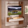 Painel para TV Até 65 Polegadas Matisse Frisado 1 Porta Basculante com Led Cinamomo/Off White - Artely Móveis