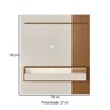 Painel para TV Até 65 Polegadas Matisse Frisado 1 Porta Basculante com Led Cinamomo/Off White - Artely Móveis