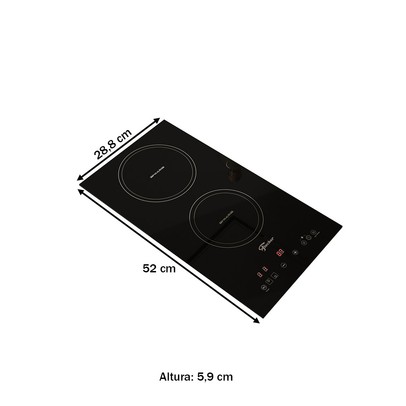 Cooktop 2 Bocas de Indução Mesa Vitrocerâmica 220v Preto - Fischer