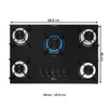 Cooktop 5 Bocas Fit Line com Trempe Aramado e Vidro Preto - Fischer