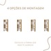 Estante para Livros Arbos 2 Portas 6 Prateleiras Ripado Olmo/Branco - Artany
