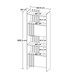 Estante para Livros Arbos 2 Portas 6 Prateleiras Ripado Olmo/Branco - Artany
