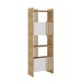 Estante para Livros Arbos 2 Portas 6 Prateleiras Ripado Olmo/Branco - Artany