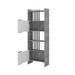 Estante para Livros Arbos 2 Portas 6 Prateleiras Ripado Olmo/Branco - Artany
