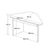 Mesa Escrivaninha Trend de Canto 1 Gaveta Olmo/Branco - Artany