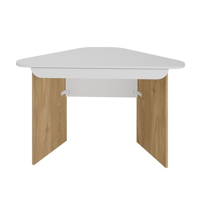Mesa Escrivaninha Trend de Canto 1 Gaveta Olmo/Branco - Artany