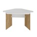 Mesa Escrivaninha Trend de Canto 1 Gaveta Olmo/Branco - Artany