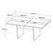 Mesa de Reunião Modular Y37 Nogal/Preto - Artany