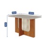 Mesa de Madeira Louise 130 com Vidro Cinamomo/Off White - Cimol