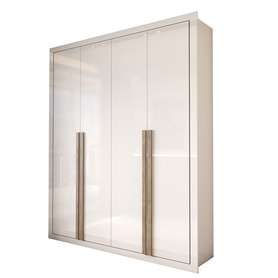 Guarda-Roupa Solteiro Severo 4 Portas 3 Gavetas Branco - Panorama Móveis