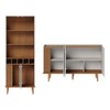 Sala de Estar Completa Jurerê 7 Portas 4 Prateleiras Off White/Freijó - Colibri