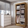 Guarda-Roupa Solteiro Sirius  2 Portas 2 Gavetas e Cômoda 4 Gavetas Marrocos/Off White/Branco - Panorama Móveis