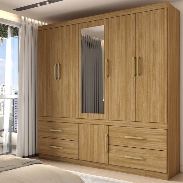 Guarda-Roupa Belo Horizonte 6 Portas Amêndola/Touch - Panorama Móveis