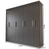 Guarda-Roupa Casal Valparaíso  8 Portas 4 Gavetas Preto - Panorama Móveis