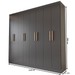 Guarda-Roupa Casal Valparaíso  8 Portas 4 Gavetas Preto - Panorama Móveis