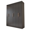 Guarda-Roupa Casal Valparaíso  6 Portas 2 Gavetas Preto - Panorama Móveis